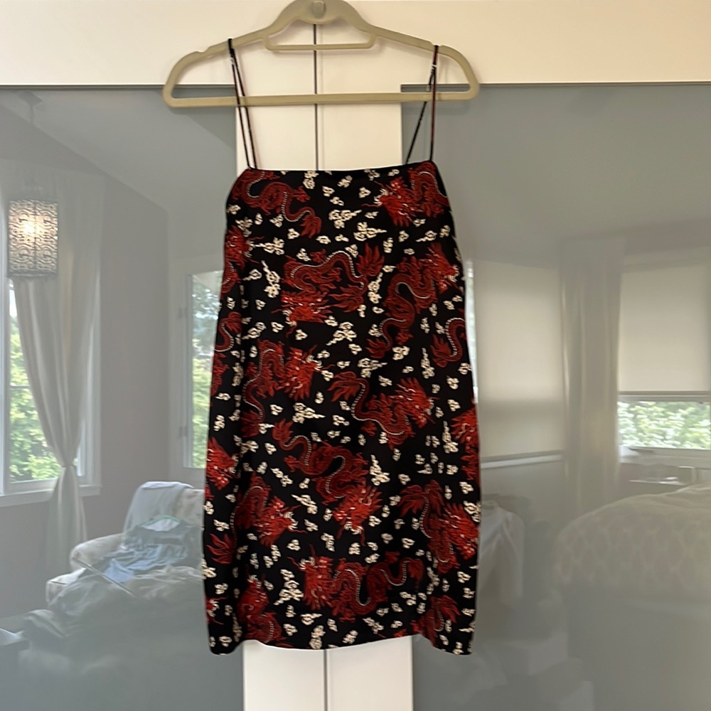 Zara Sleeveless Dragon Mini Dress